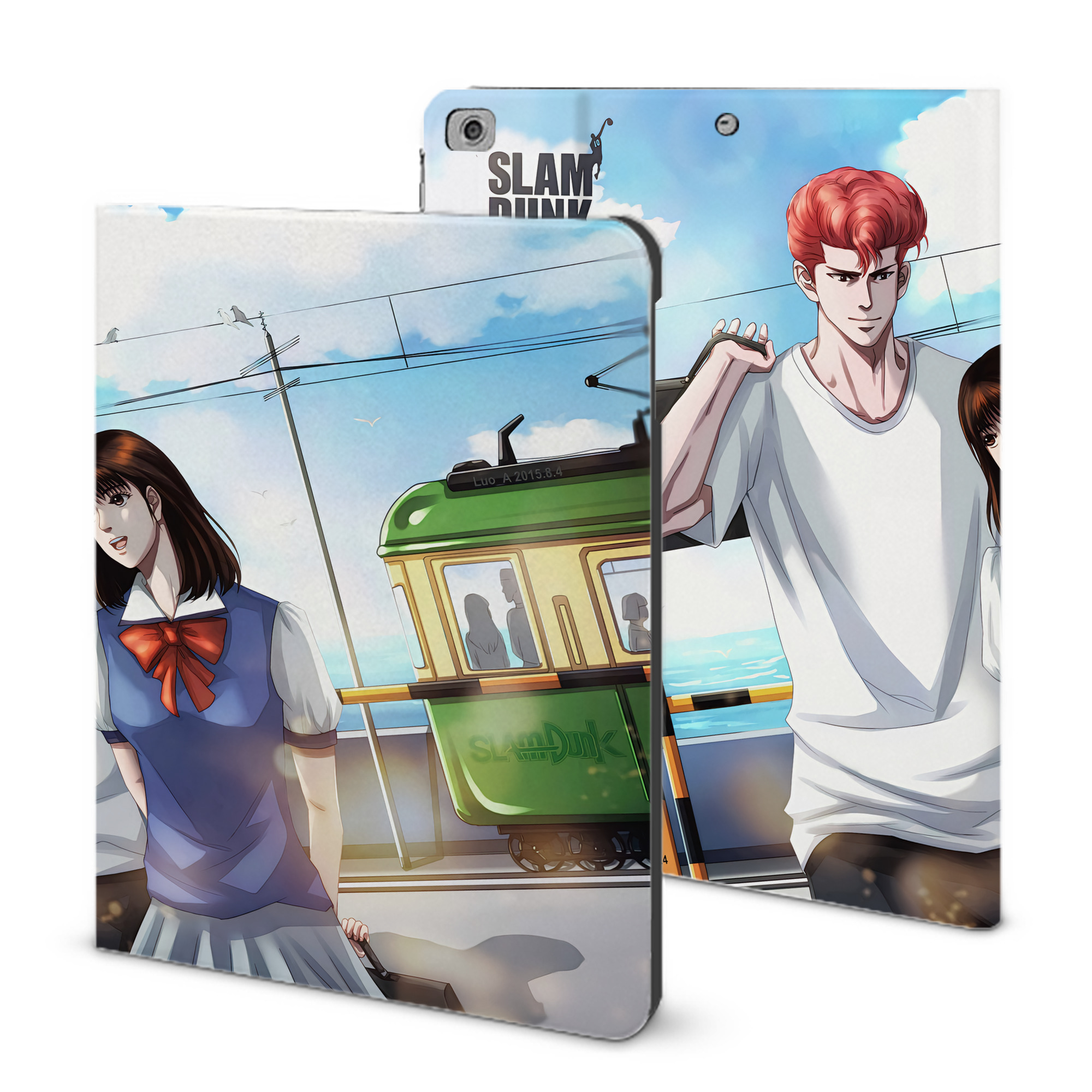 （画像用） SLAM DUNK／スラムダンク IPad ケース ブック型 PUレザー TPU 耐衝撃 軽量 薄型 ペン収納なし 全面保護 IPad 各モデル対応
